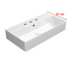 GSI KUBE X keramické umývadlo 70x37cm, brúsená spodná hrana, 3 otvory, biela ExtraGlaze 94559311