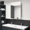 vidaXL LED kúpeľňová zrkadlová skrinka farba dubu 60x11x80 cm - Hnedá - 227027-237053