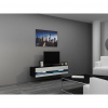 Cama Meble Tv stolík VIGO NEW 140, čierny mat/biely lesk