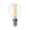 V-TAC LED filament žiarovka E14 P45 6W, Studená biela 6000 - 6500K