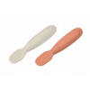 Beaba Prvé trénovacie lyžičky silikónové Terracotta/Velvet Grey 913579BB