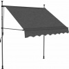 SHUMEE Markíza s LED svetlom, antracit 200 cm