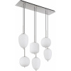 Globo Lighting Blacky I závesné svietidlo 6x40 W biela-niklová 15345-6NO