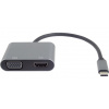 PremiumCord MST adaptér USB-C na HDMI + VGA, rozlišení 4K a FULL HD 1080p ku31hdmi19