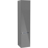 VILLEROY & BOCH Subway 2.0 závesná vysoká skrinka, 2 dvierka, pánty vpravo, 350 x 370 x 1650 mm, Glossy Grey, A71010FP