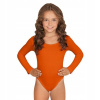 DETSKÉ BODY POMARANČOVÉ DLHÝ RUKÁV BLÚZKA TANEČNICA 122