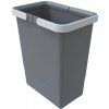 Elletipi Plastový kôš s rukoväťami SMALL, 6 L, sivý, 28 × 15 × 22,5 cm
