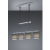 Trio - GARDA Trio - závesná lampa - šedý textil + kov - 770mm
