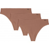 Under Armour | Pure Stretch 3-Pack No Show Thong | hnedá| M