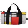 Taška LOQI Weekender Museum Piet Mondrian Composition with Red, Yellow, Blue and Black recyklovaná mini