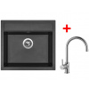 Granitový drez Sinks SOLO 560 Metalblack + drezová batéria VITALIA
