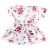 Šaty kr. rukáv, bavlna, Kvietky Berberys Baby Nellys, smotanové, veľ. 128/134 Baby Nellys