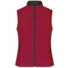 James&Nicholson Dámska softshellová vesta JN1127 Red L