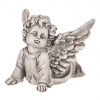 Autronic Anjel s krídlami hľadiaci do nebies - polyresin, šedý PIE1009-S
