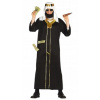 Kostým, maska - Arabský kostým Sheikh (Pánsky kostým šejk čierna tunika)