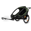 HAMAX Outback 2 v 1 – dvojmiestny vozík za bicykel vr. ramena + kočíková súprava – Green/Black, polo 7029774000620