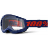 100% STRATA 2 Goggle Navy - Clear Lens
