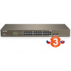 Tenda TEG1024F 24x Gigabit s SFP, 22x RJ45 + 2x SFP / RJ45, Fanless - bez ventilátorů, Rack , 6kV
