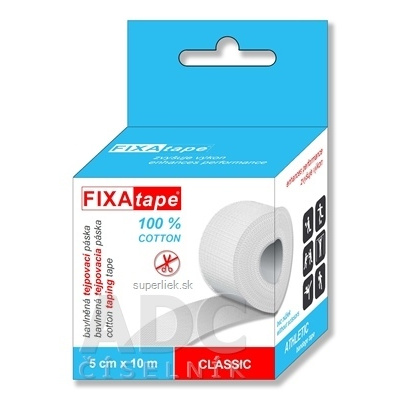 FIXAtape tejpovacia páska CLASSIC ATHLETIC, bavlnená 5cm x 10m, 1x1 ks, 8594027314179
