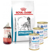 Royal Canin Veterinary Health Nutrition Dog Hypoallergenic 14 kg & ENZO VET Hypoalergénne hypoalergénne krmivo s králikom pre psov 3x400g & LAB V Lososový olej pre psov a mačky 1000ml