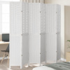 zahrada-XL Paraván 6 panelov biely masívne drevo paulovnie 358732