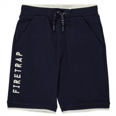 Chlapčenské tmavomodré šortky Firetrap Pique Short Jn03 NAVY 9-10 Yrs