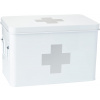 Lekárnička, kovový box na lieky, 2v1, biela MEDICINE XL 32 x 20 x 21