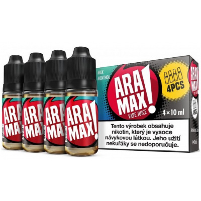 e-liquid ARAMAX Max Menthol 4x10ml Obsah nikotinu: 12 mg