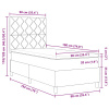 vidaXL box spring posteľ s matracom sivohnedá jednolôžková tkanina - Sivohnedá - 291724-308472