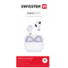 Bezdrôtové slúchadlá Bluetooth TWS Swissten Minipods, biela