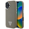 Guess PU Grained Triangle Logo zadný kryt pre iPhone 16 Brown