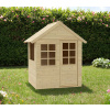 Zwerkules Holla drevený detský domček na hranie, prírodná 121 x 92 x 140 cm ZW390 Zwerkules