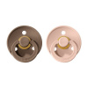 BIBS Colour cumlíky z prírodného kaučuku 2ks - Dark Oak / Blush - 2 (6–18 mesiacov)