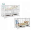 Drevená posteľ SKLEPBABY ZUZIA WHITE DRAWER 60 x 120 cm biela (Posteľ ZUZIA, biela zásuvka, gauč, 120x60)