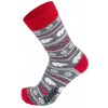 Ponožky EISBÄR EASYLIFE JACQUARD grey mel/red 12916-01 velikost 35-38