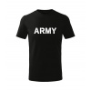 DRAGOWA Detské krátke tričko Army čierna - 4roky/110cm