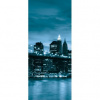 Dverová fototapeta - DV0112 - Modrý New York 91cm x 211cm - Vliesová fototapeta