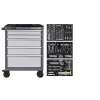 Dílenský vozík BT700 5 zásuvek + nářadí 5 moduly 173ks COMPLETO EVA Basic Line
