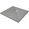 Mexen Stone+ kompozitová štvorcová sprchová vanička 70 x 70 cm, sivá-betón - 44617070