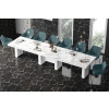 Luxusný rozkladací jedálenský stôl LARGO DEKOR /až 400cm/ Marble white