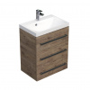 Swiss aqua technologies Koupelnová skříňka s umyvadlem SAT Cube Way 60x76,5x40 cm dub wellington CUBE2603DW