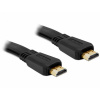 Delock HDMI prepojovací kábel Zástrčka HDMI-A 5 m čierna 82672 plochý HDMI kábel; 82672