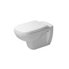 DURAVIT D-Code závesné WC Rimless s hlbokým splachovaním, 355 x 545 mm, biela + WC sedadlo so sklápacou automatikou (SoftClose), 45700900A1