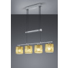 Trio - GARDA Trio - závesná lampa - zlatý textil + kov - 770mm
