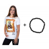 Tričko s krátkym rukávom Crazy Scissors Mona Lisa - biele, M + náramok Loréal Preciosa zadarmo