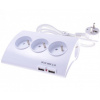 Kábel PremiumCord prodlužovací přívod 230 V 1,5 m, 5 zásuvek + vypínač + 2 x USB 2A