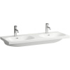 LAUFEN Lua závesné dvojumývadlo s dvomi otvormi, dva prepady, 1200 x 460 mm, biela, H8140810001041