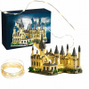 KONŠTRUKČNÉ KOCKY ČARODEJNÍCKY ZÁMOK PALÁC VEŽA PEVNOSŤ LED OSVETLENIE