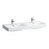 LAUFEN Pro S dvojumývadlo do nábytku s dvomi otvormi, dva prepady, 1200 x 465 mm, biela, H8149660001041