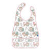 KikkaBoo Podbradník plastový s vreckom Savanna Pattern Pink ružová